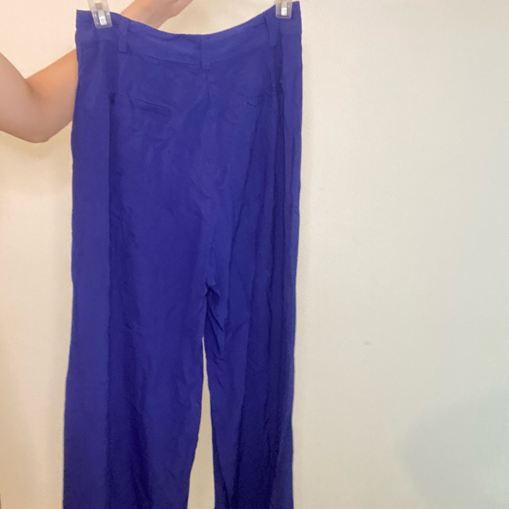 Indigo/purple high waisted linen style pants